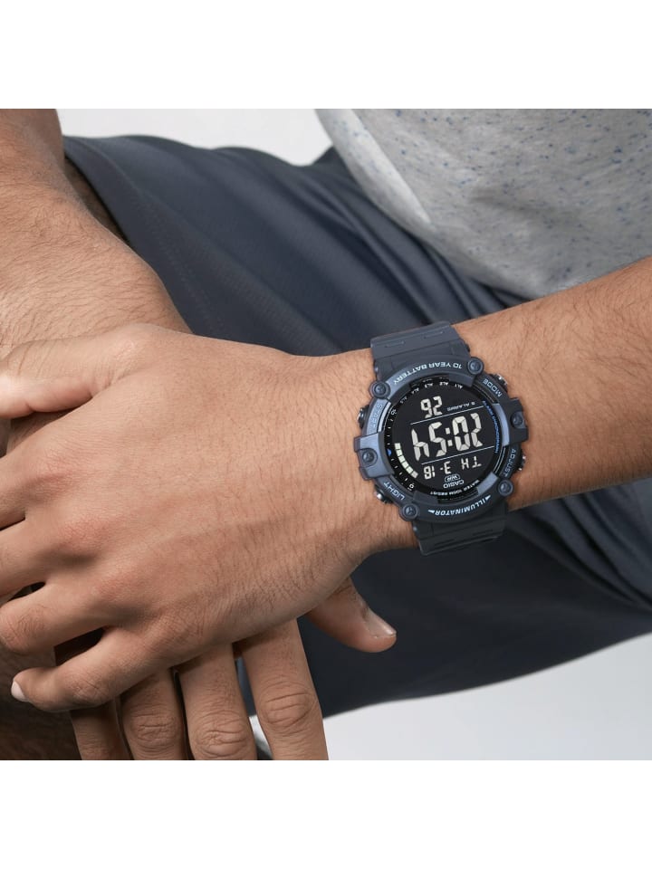 Casio Collection Herrenuhr Digital Grau Schwarz / Anthrazit günstig kaufen onesize