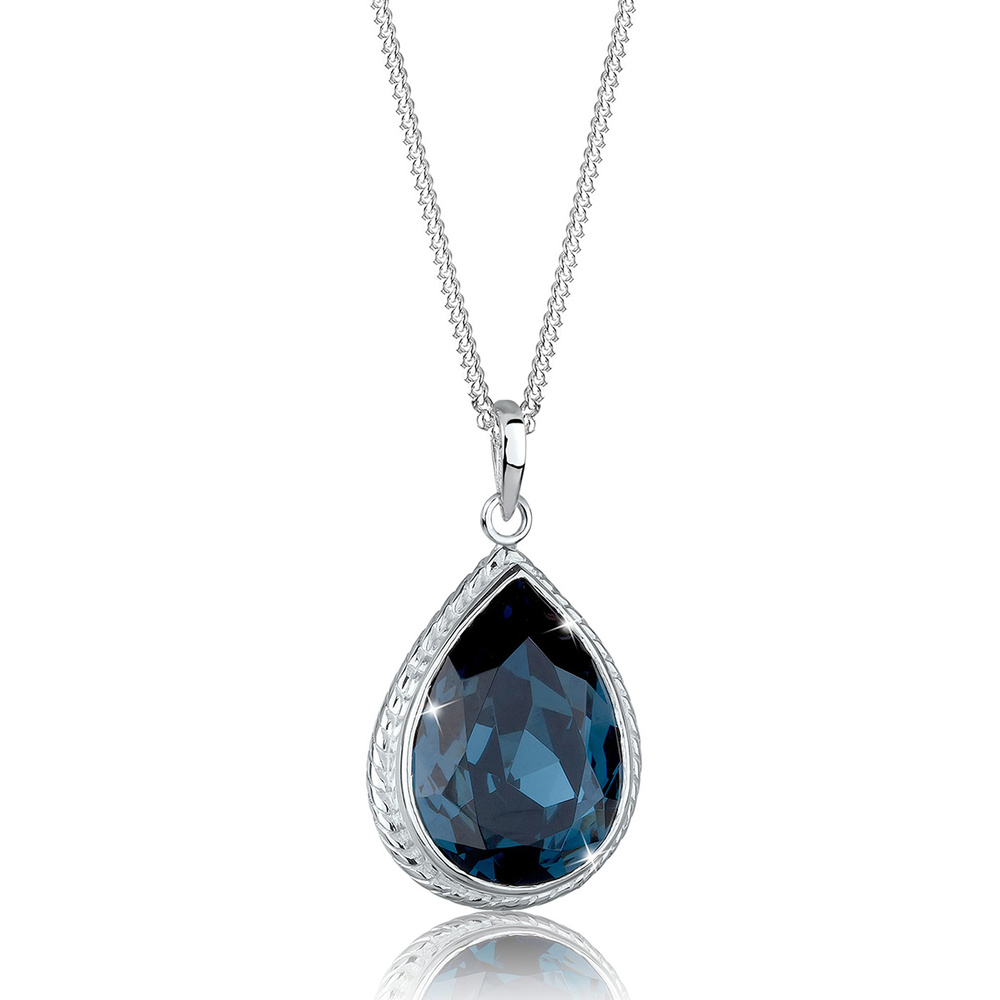 Elli Elli Collier Tropfen Kristall 925 Sterling Silber collier