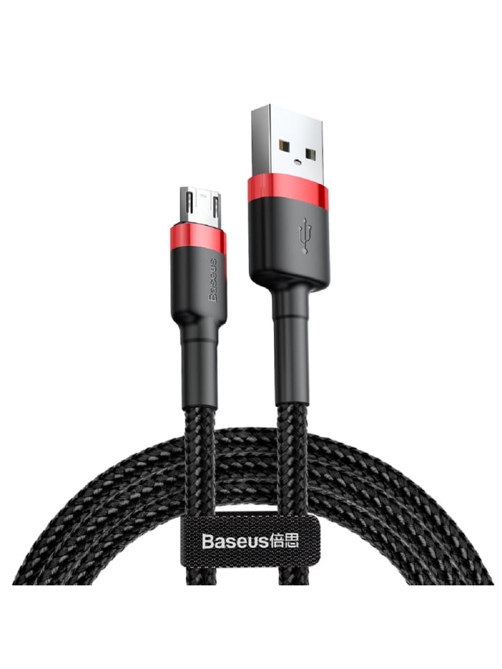 Baseus Baseus USB zu Micro USB Kabel – 2m Ladekabel in Schwarz-Rot in Schwarz günstig kaufen 200 cm