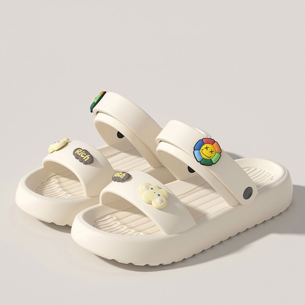 Geistesblitz Badeschuhe Herren Damen Badesandale (Super Weich rutschfest Badelatschen Hausschuhe, 1-tlg., Slippers Wolke Schlappen) Sommer Badeschlappen