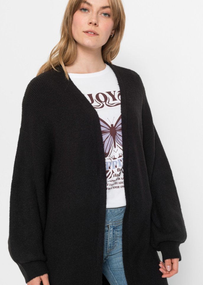 Longstrickjacke