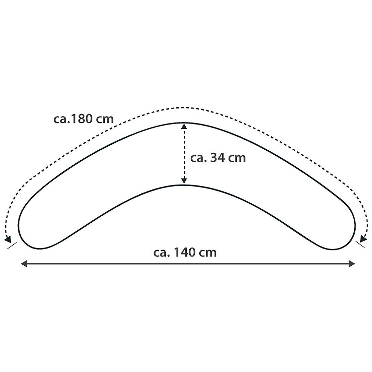 Stillkissenbezug 180 cm