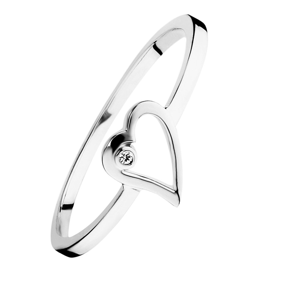 caï Bague pour femme 925 Argent rhodié argent Bague