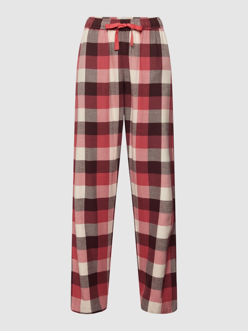 Pyjama-Hose mit Karomuster in bordeaux rot