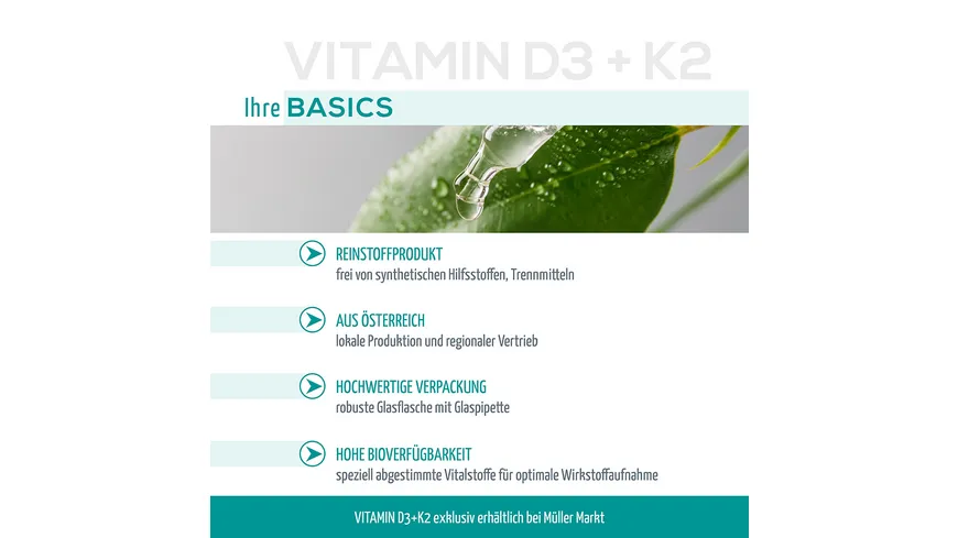 Dr. Kneißl Naturprodukte Vitamin D3+K2 Tropfen 30 ml