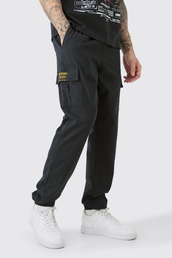 Tall Slim-Fit Cargo-Hose mit elastischem Bund