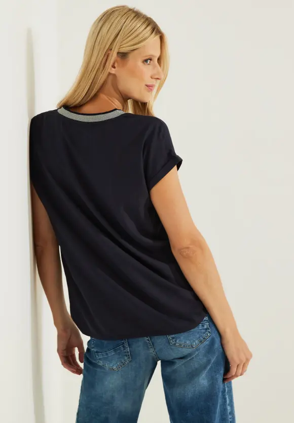 CECIL Bluse mit Rippdetail