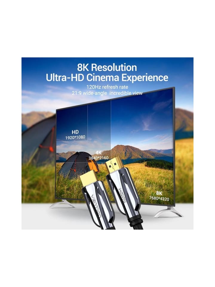 Vention HDMI 2.1 Ultra High Speed ??Kabel 8K mit eARC, VRR in Schwarz günstig kaufen onesize