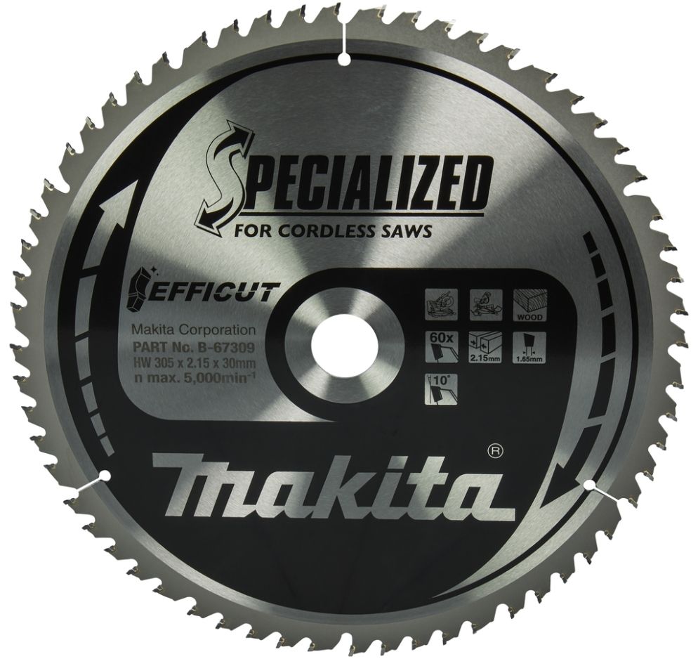 Makita Tilbehør B-67309 Træsavklinge Efficut 305 x 30 x 2,15 60T