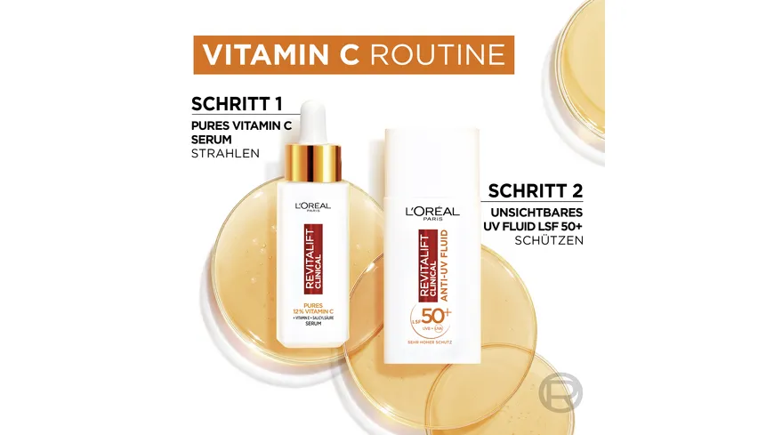 L'Oréal Paris RevitaLift Vitamin C UV-Fluid LSF50+ 50 ml