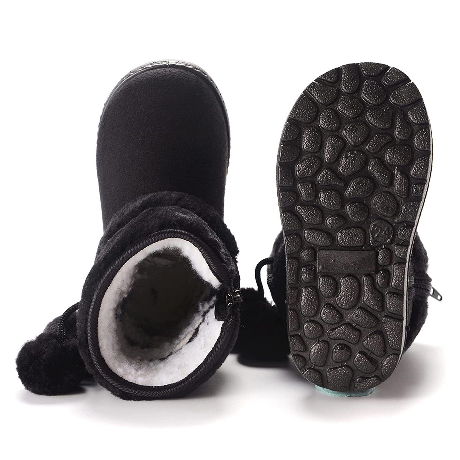 TOPMELON Kinder-Schneestiefel, warme Schuhe Winterboots rutschfest