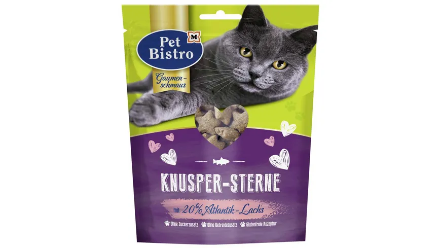 Pet Bistro Katzensnack Knuspersterne Atlantik-Lachs 125 g