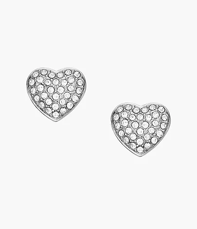 Fossil Ohrstecker Sadie Glitz Heart Edelstahl