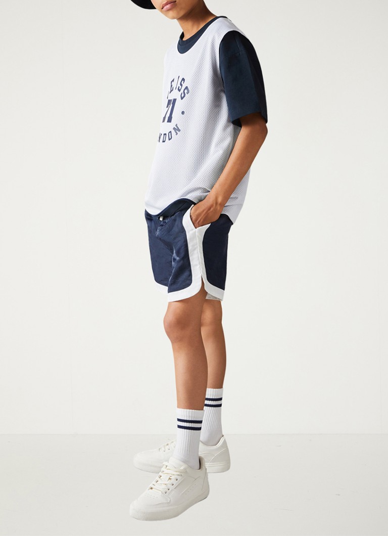 Tricou Reiss Wilt fără mâneci cu imprimeu pe revers și logo