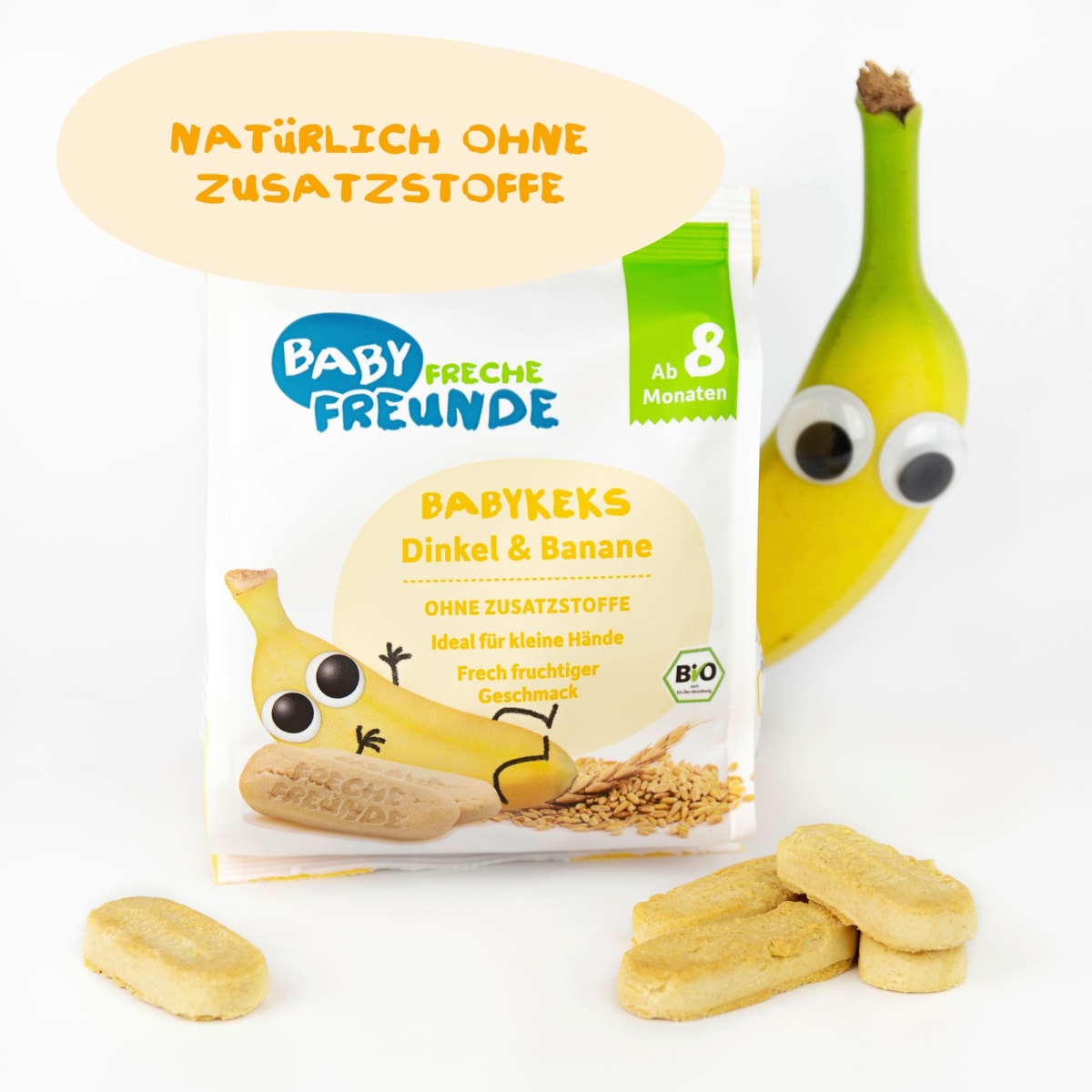 Babykekse Dinkel & Banane, ab dem 8. Monat, 100 g