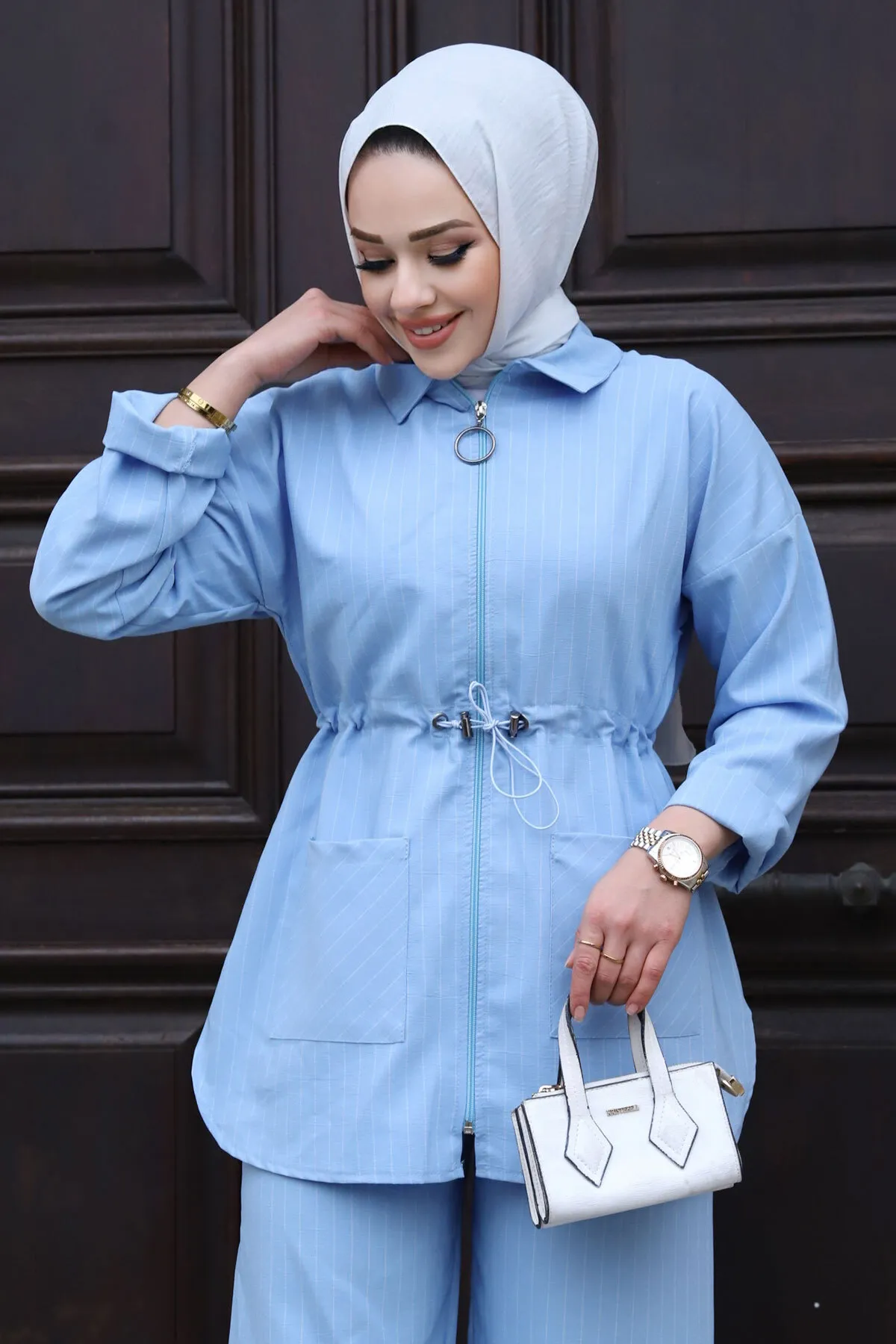 Tesettür Dünyası  Zweiteiler - Beige - Regular Fit