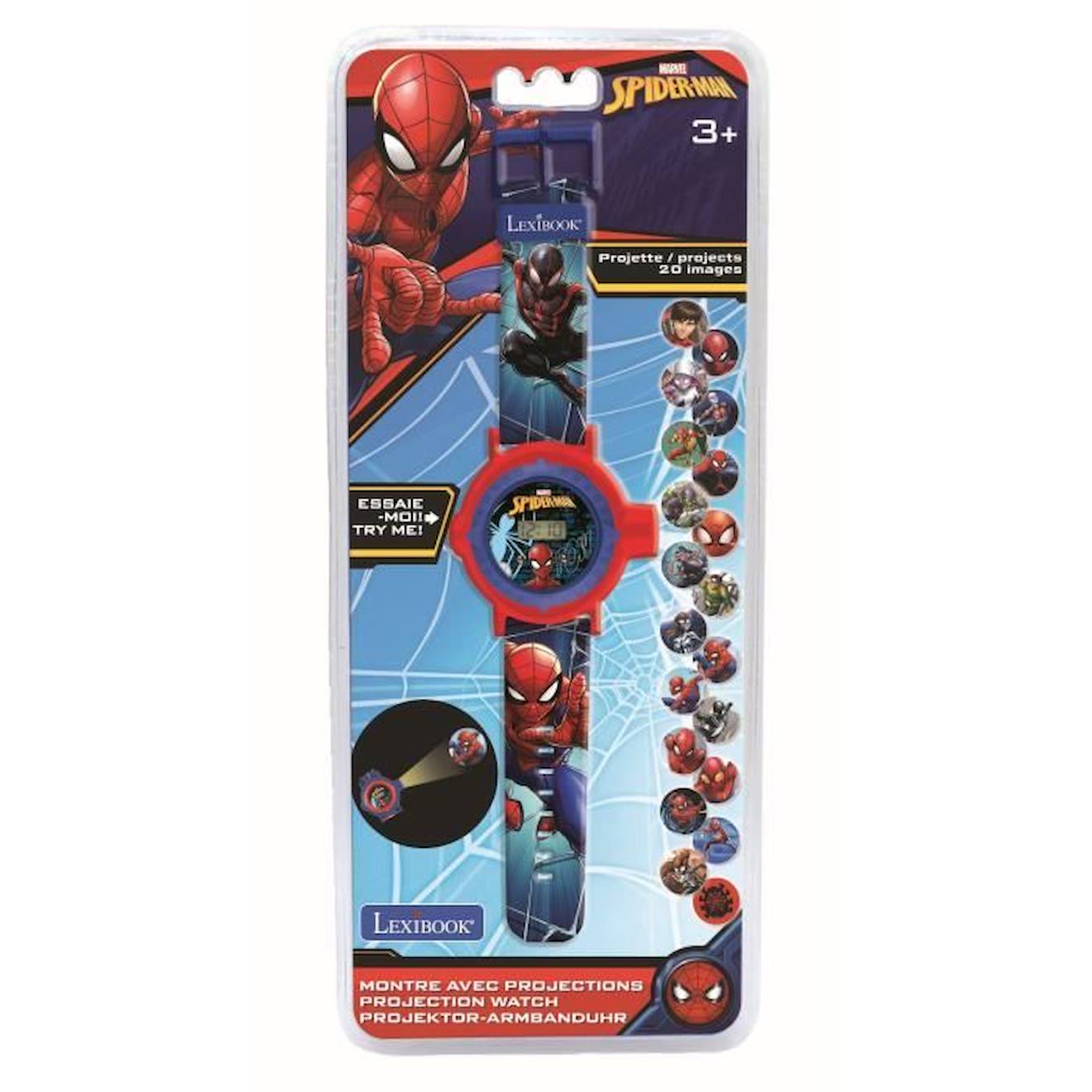 SPIDER-MAN Montre digitale avec projection de 20 images