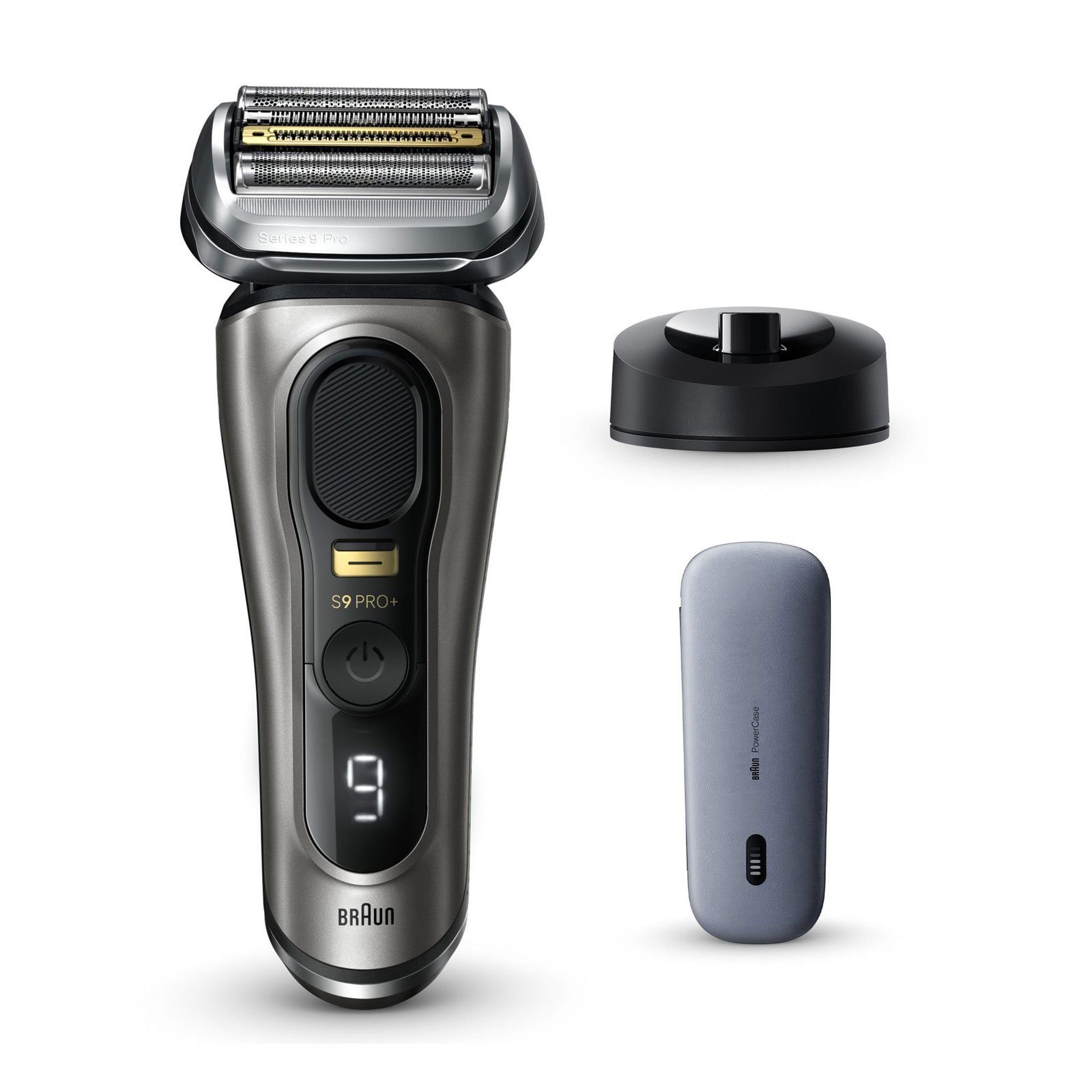 Braun Elektrorasierer 9 Pro+, Li-Ionen-Akku, 100% Wasserdicht