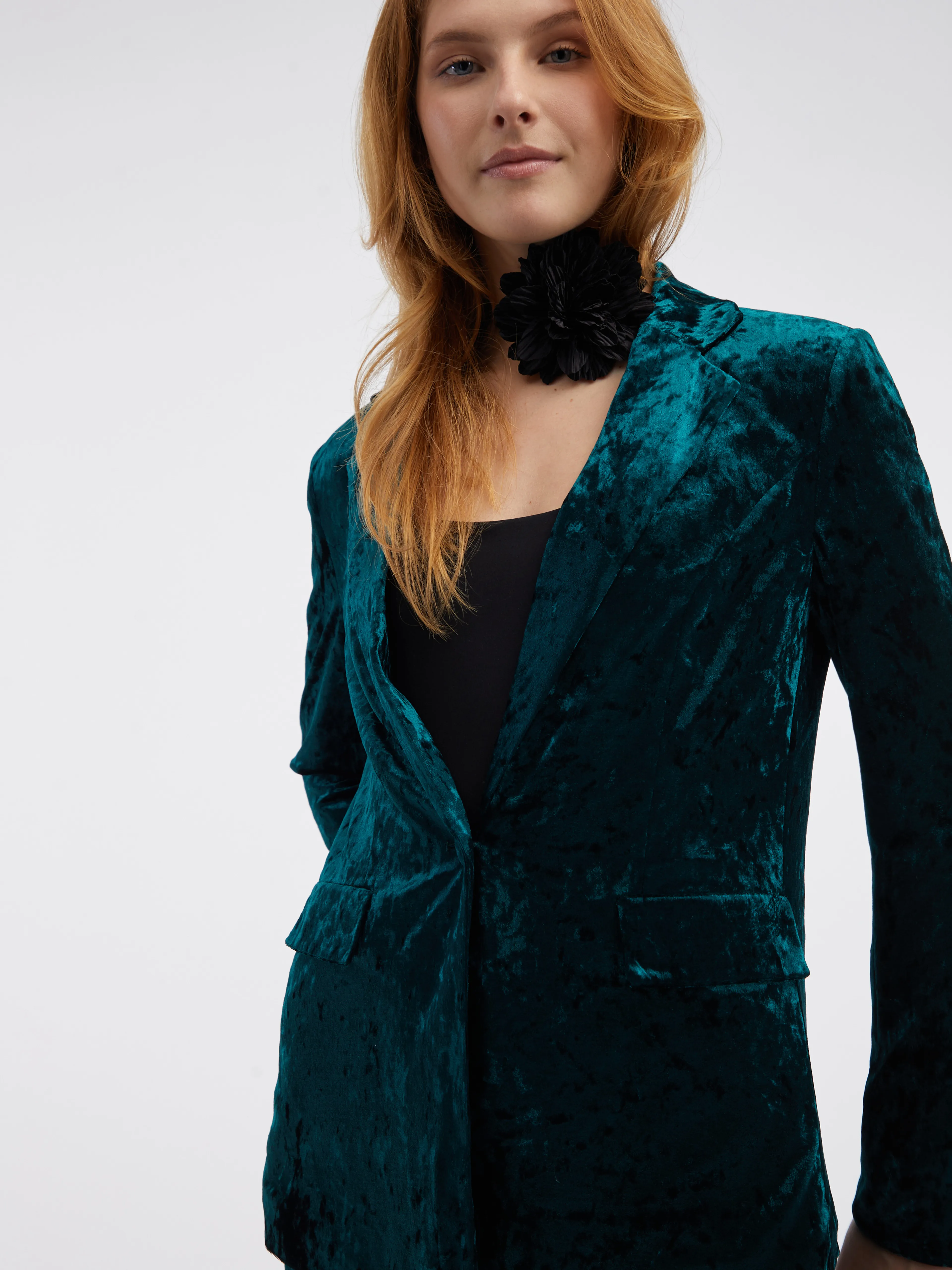 Grüne Damen-Samtjacke ORSAY