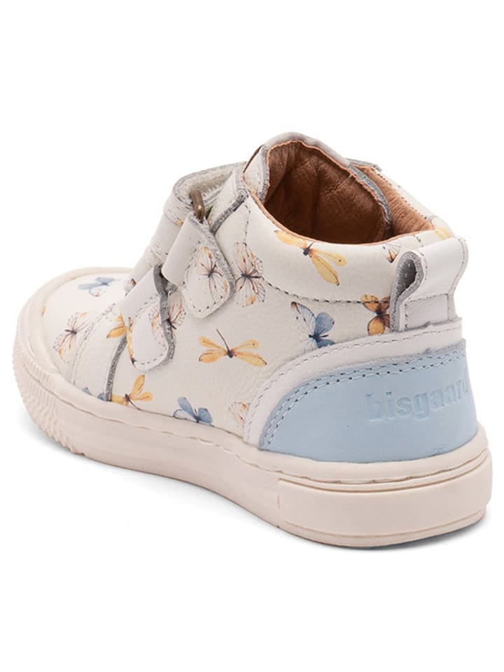 bisgaard Leder-Sneakers in Weiß/ Hellblau günstig kaufen