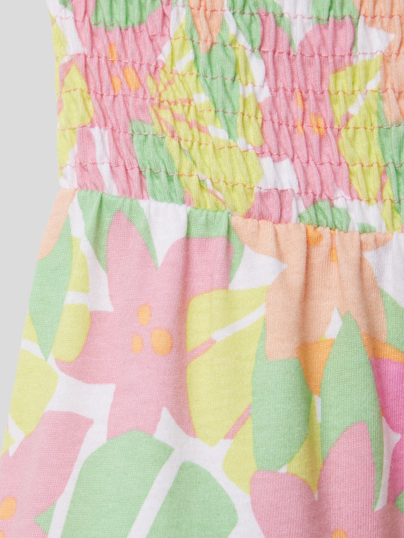 Kleid aus Baumwolle mit Allover-Muster in offwhite
