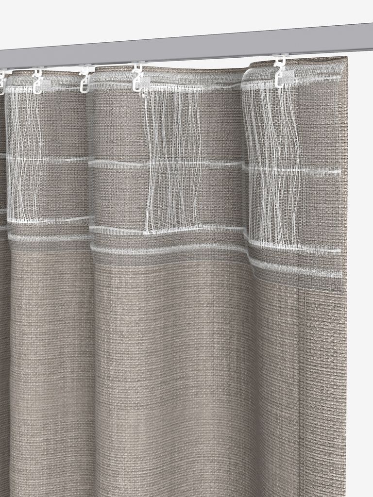 Rideau GODDO GODDO 1x135x245cm sable foncé