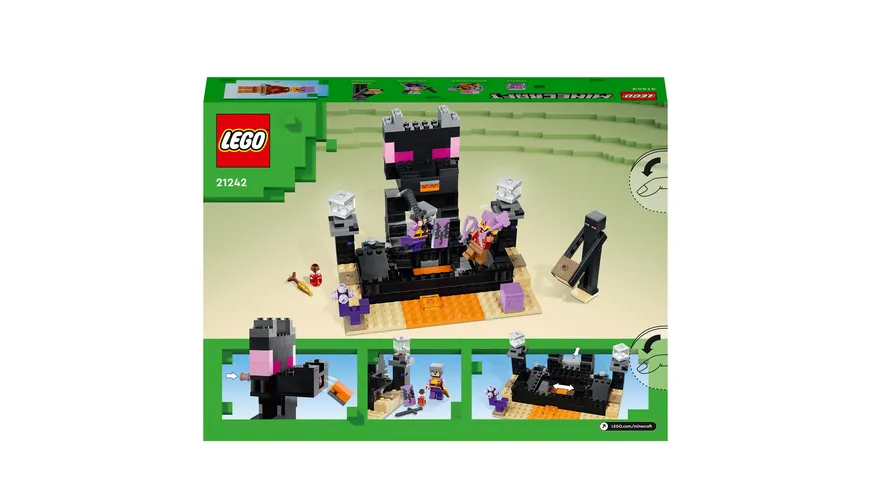 LEGO Minecraft 21242 Die End-Arena Set, Action-Spielzeug mit Enderdrache