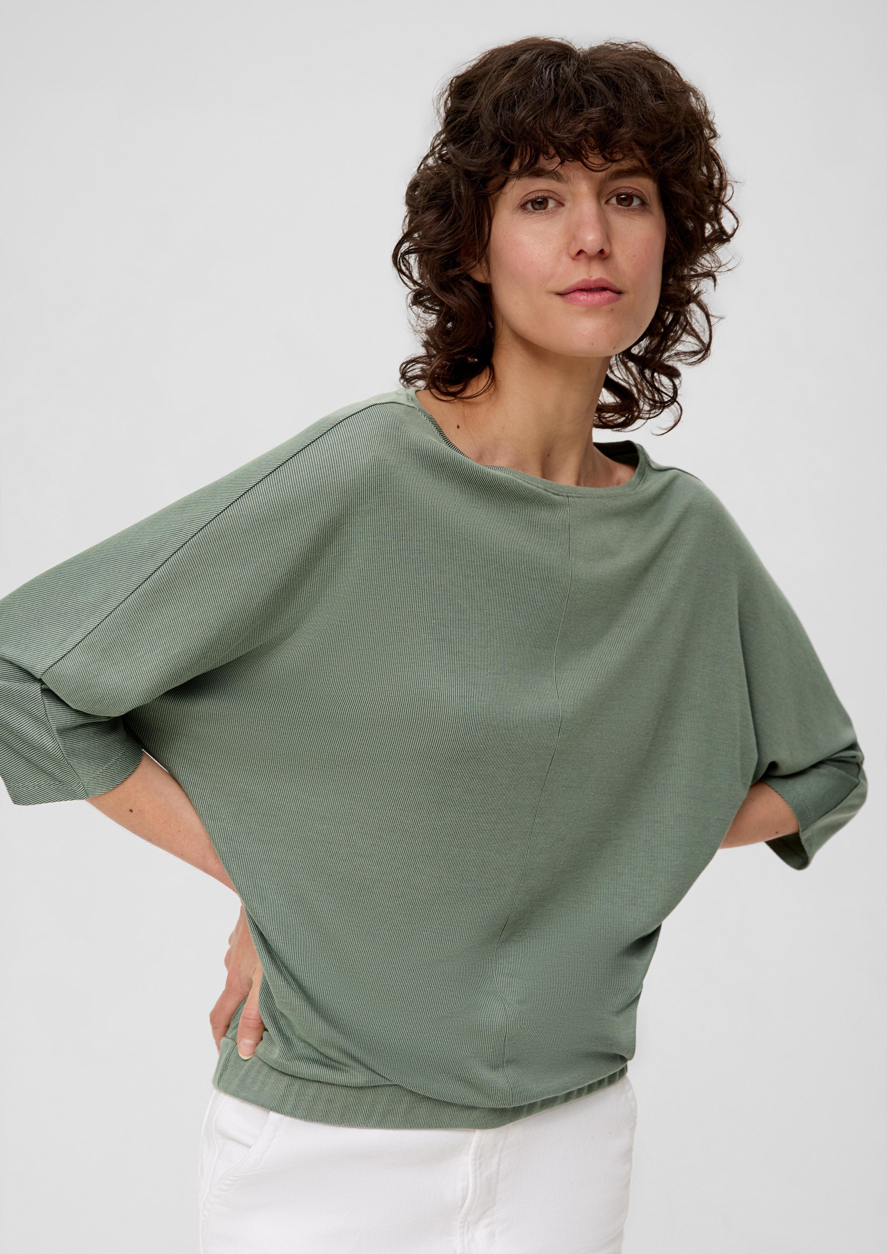 Geripptes Longsleeve aus Modalmix  2133474-7210