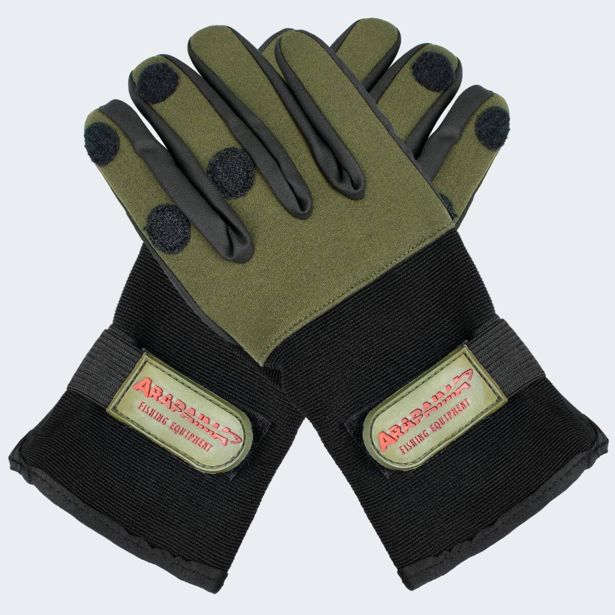 Arapaima Fishing Equipment OlivBlack Neopren Angelhandschuhe