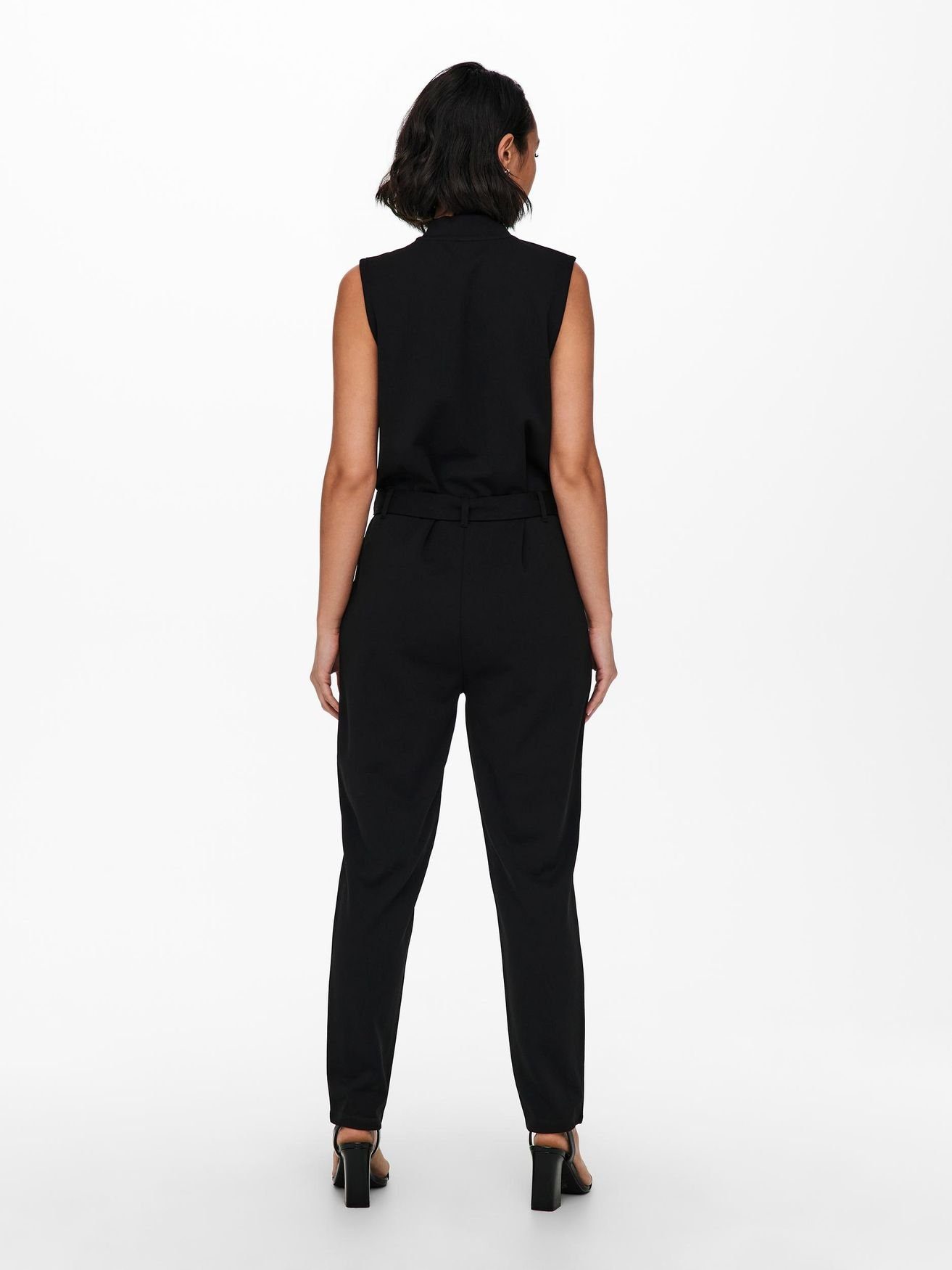 JACQUELINE de YONG Jumpsuit Overall Jumpsuit Einteiler Hosenanzug mit Bindegürtel JDYHONEY 4738 in Schwarz