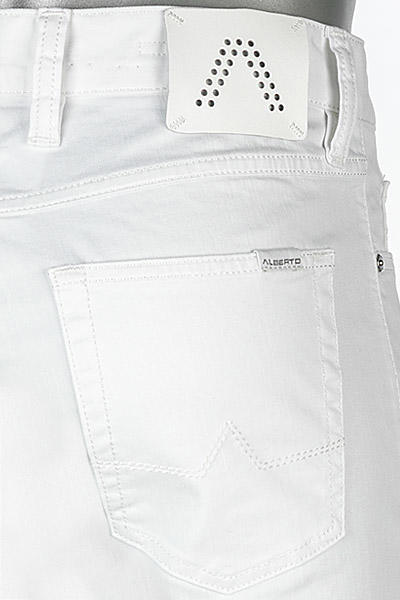 Alberto, Jeans, Regular Fit, Baumwolle T400® 8oz, weiß