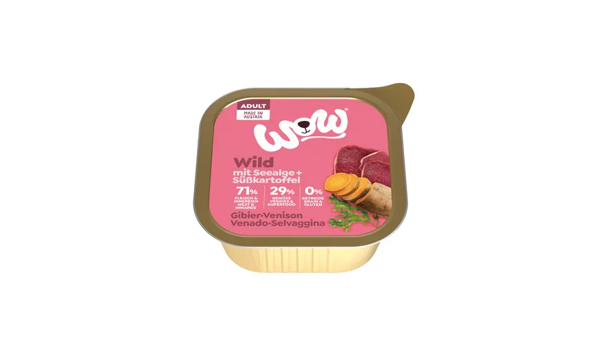 WOW Hundenassfutter Adult Wild 150 g