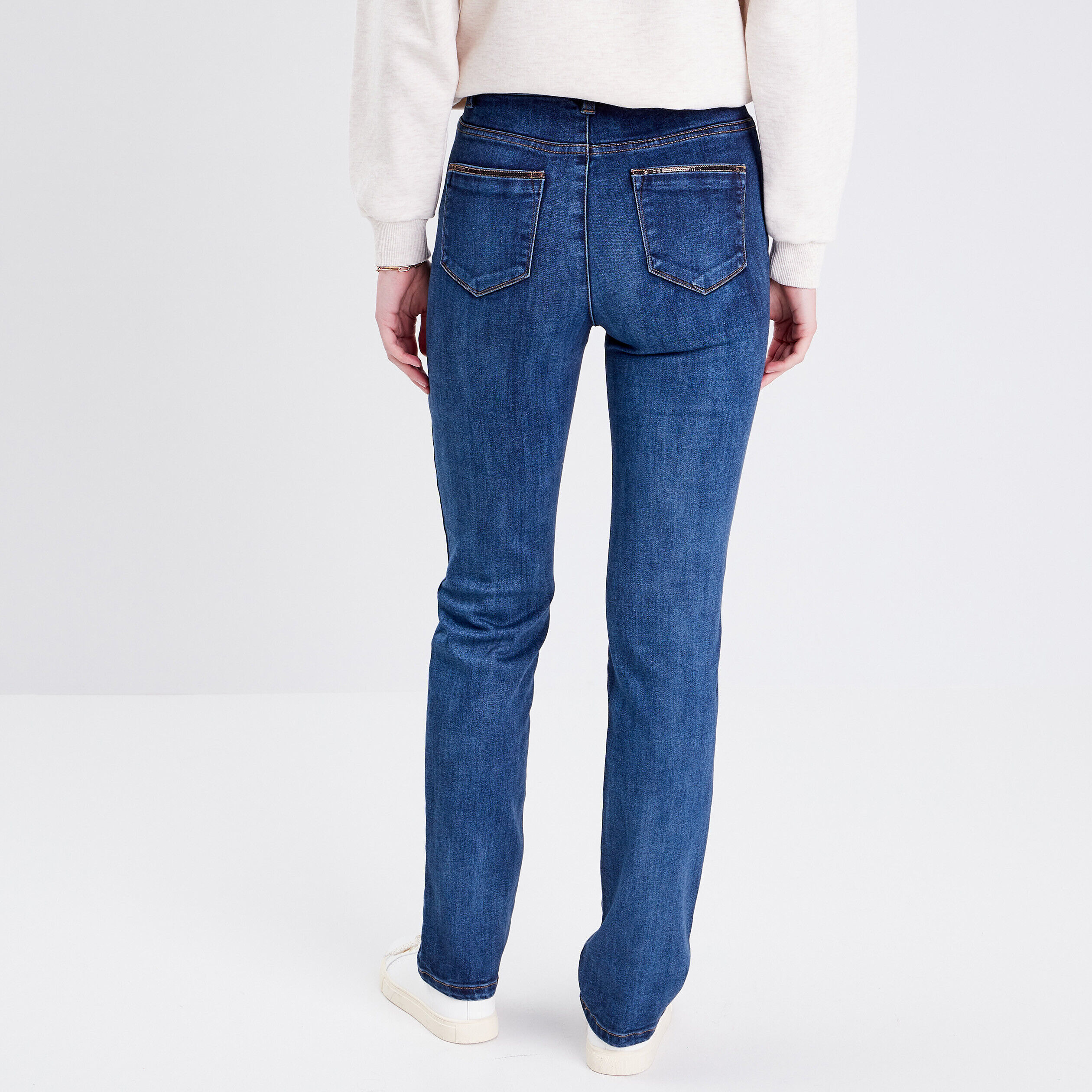 Jeans regular taille haute denim brut femme | Cache Cache