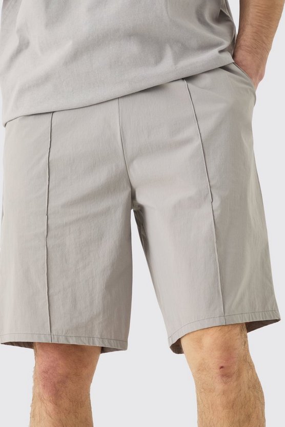 Tall Nylon-Shorts mit elastischem Bund