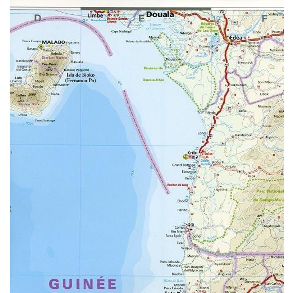 Reise Know-How Landkarte Kamerun, Gabun (1:1.300.000) - Straßenkarte