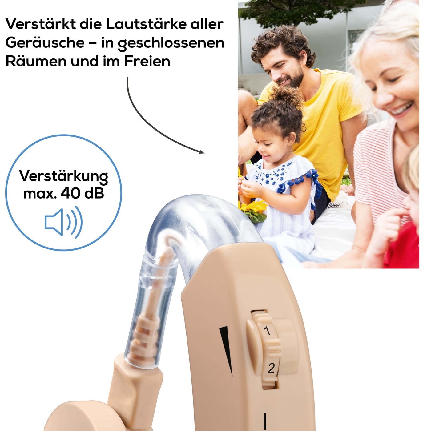 Beurer Hörhilfe HA 20-Ergonomische Hörhilfe mit Anpassung an den Gehörgang