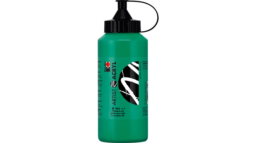 Marabu Artist Acryl, Phthalogrün hell 964, 500 ml 500 ml