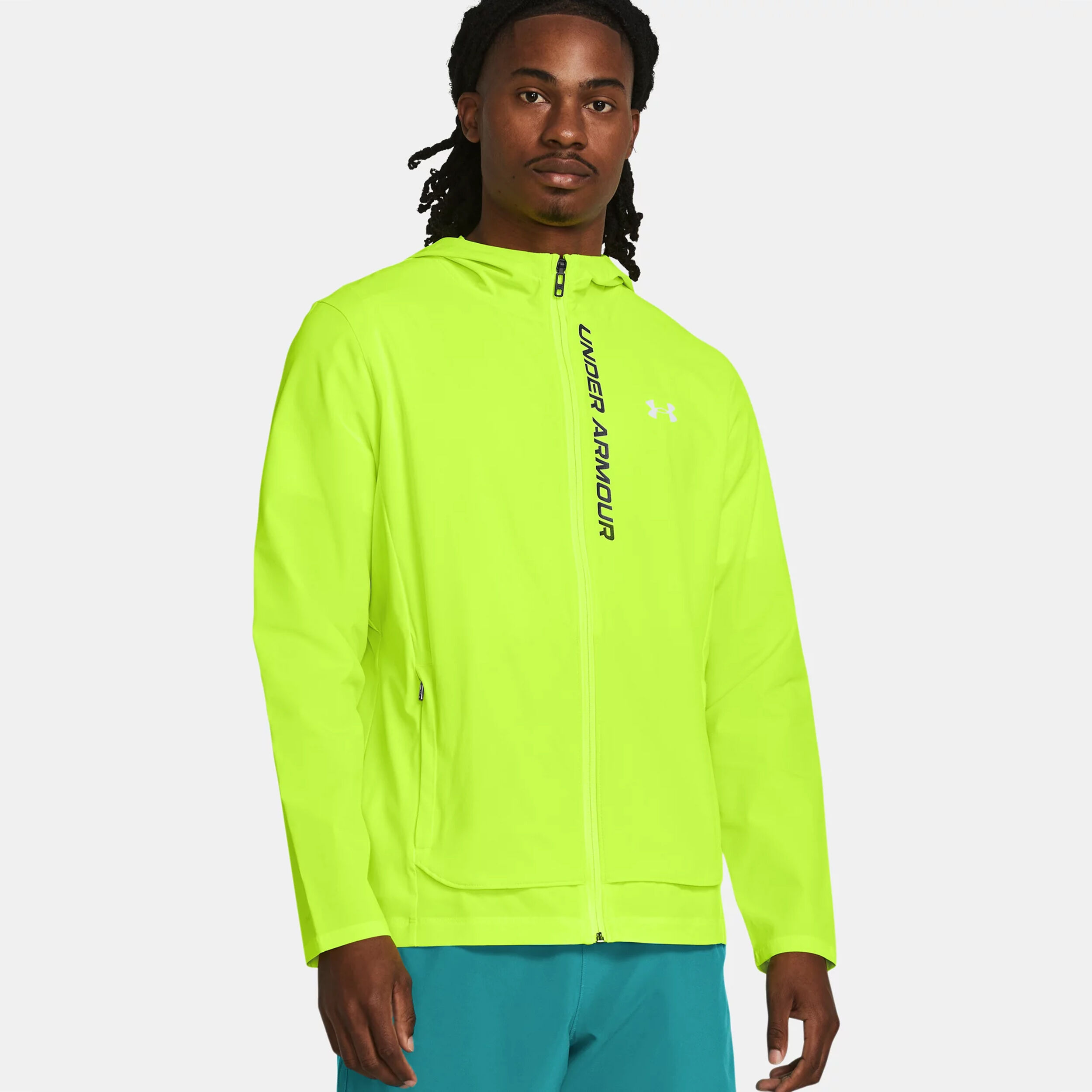 Outrun The Storm Laufjacke Herren - Neongelb, Schwarz