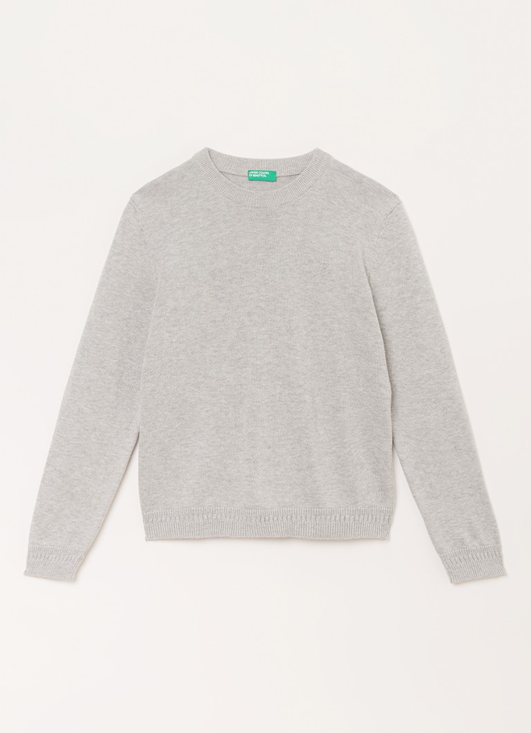 Suéter Benetton de malha fina com bordado do logotipo.