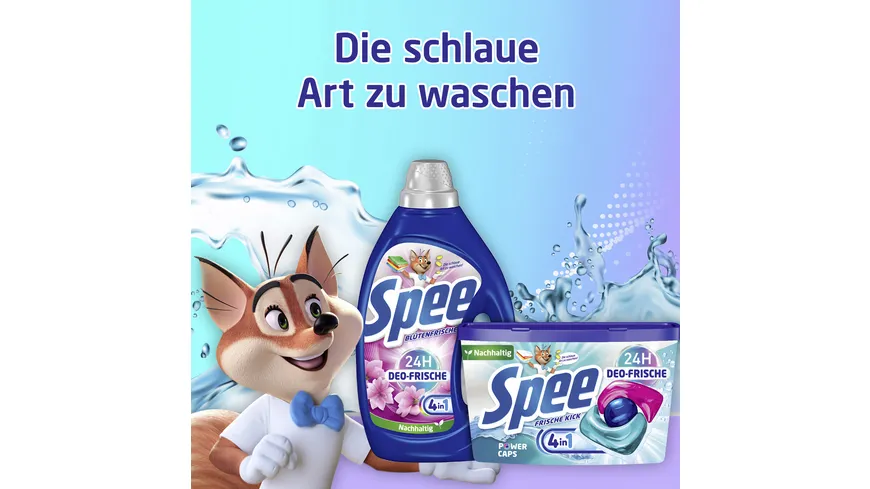 Spee Colorwaschmittel Gel Blütenfrische 24H Deo-Frische 22WL 990 ml