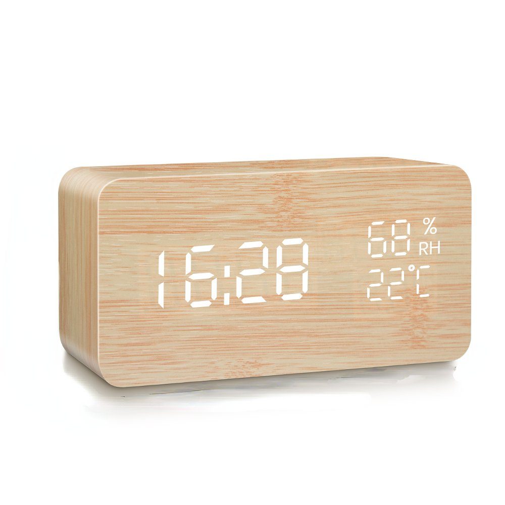 Bothergu Wecker Mit Temperatur Feuchtigkeit Voice Control