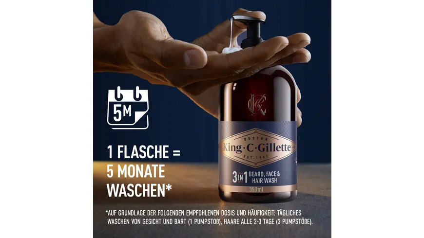 King C. Gillette Bartpflege Bartshampoo 350 ml