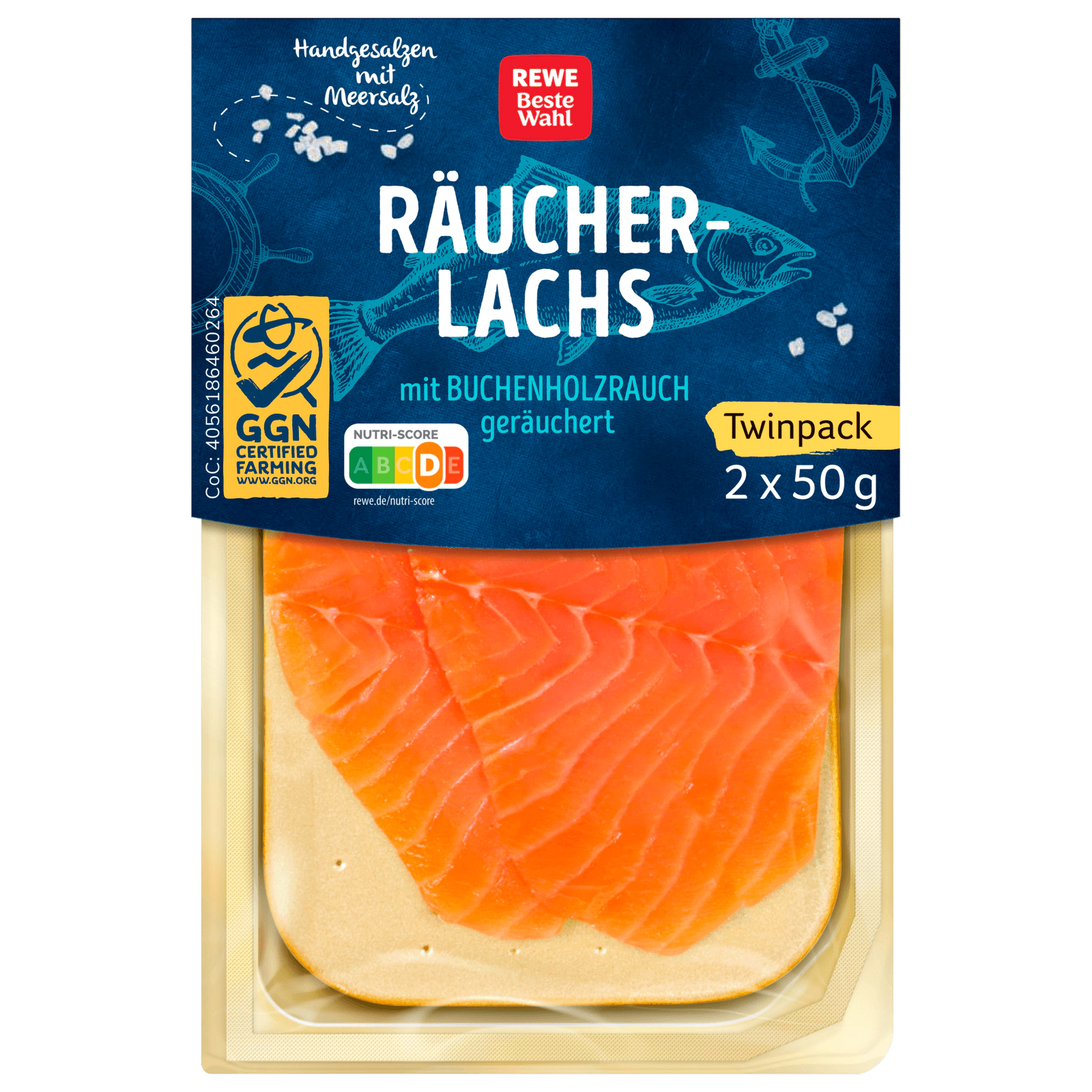 REWE Beste Wahl Räucher-Lachs 2x50g