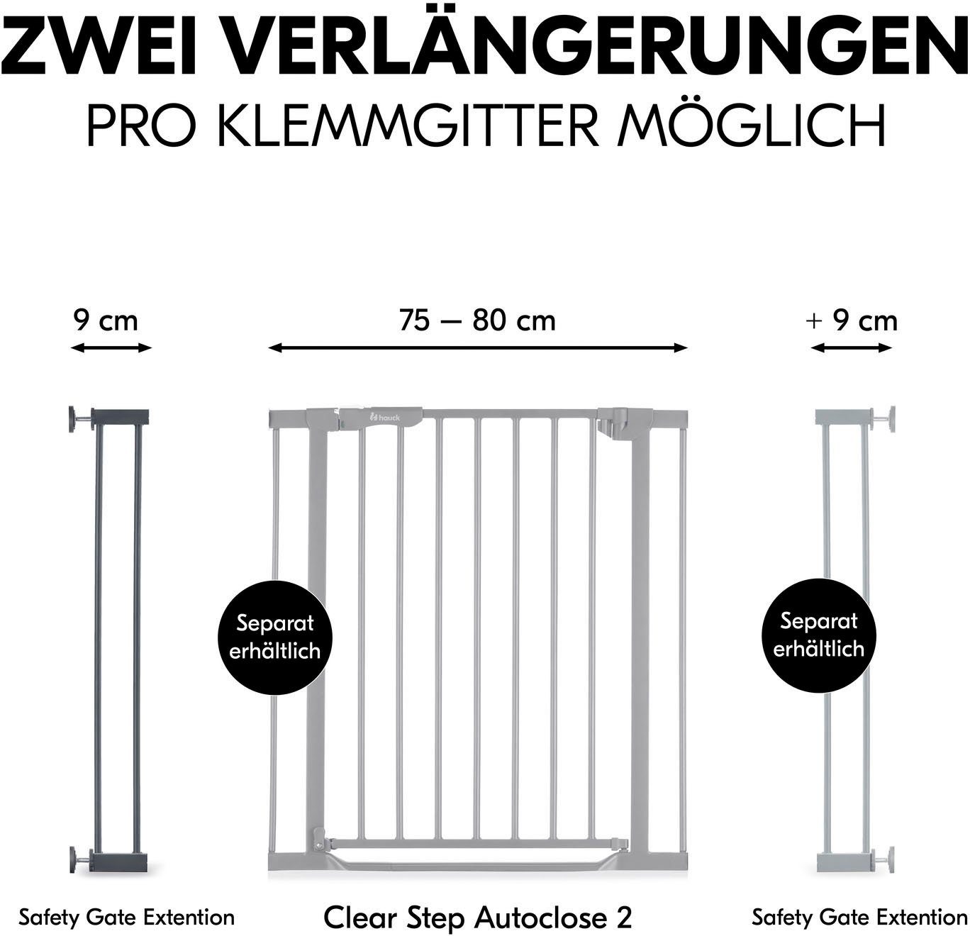 Hauck Verlängerung für Türschutzgitter Extension, 9 cm, Dark Grey