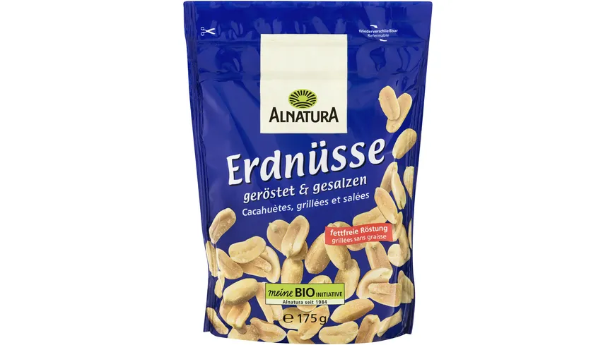 Alnatura Bio Erdnüsse, geröstet und gesalzen 175 g