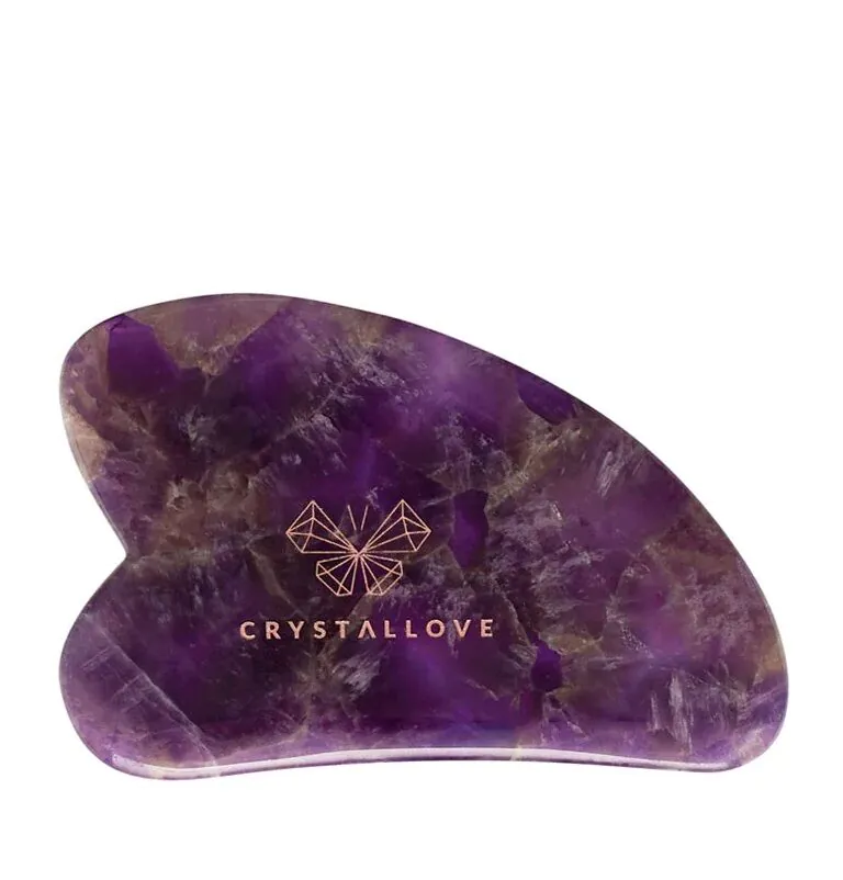 Crystallove ametisto gua sha veido masažo plokštelė