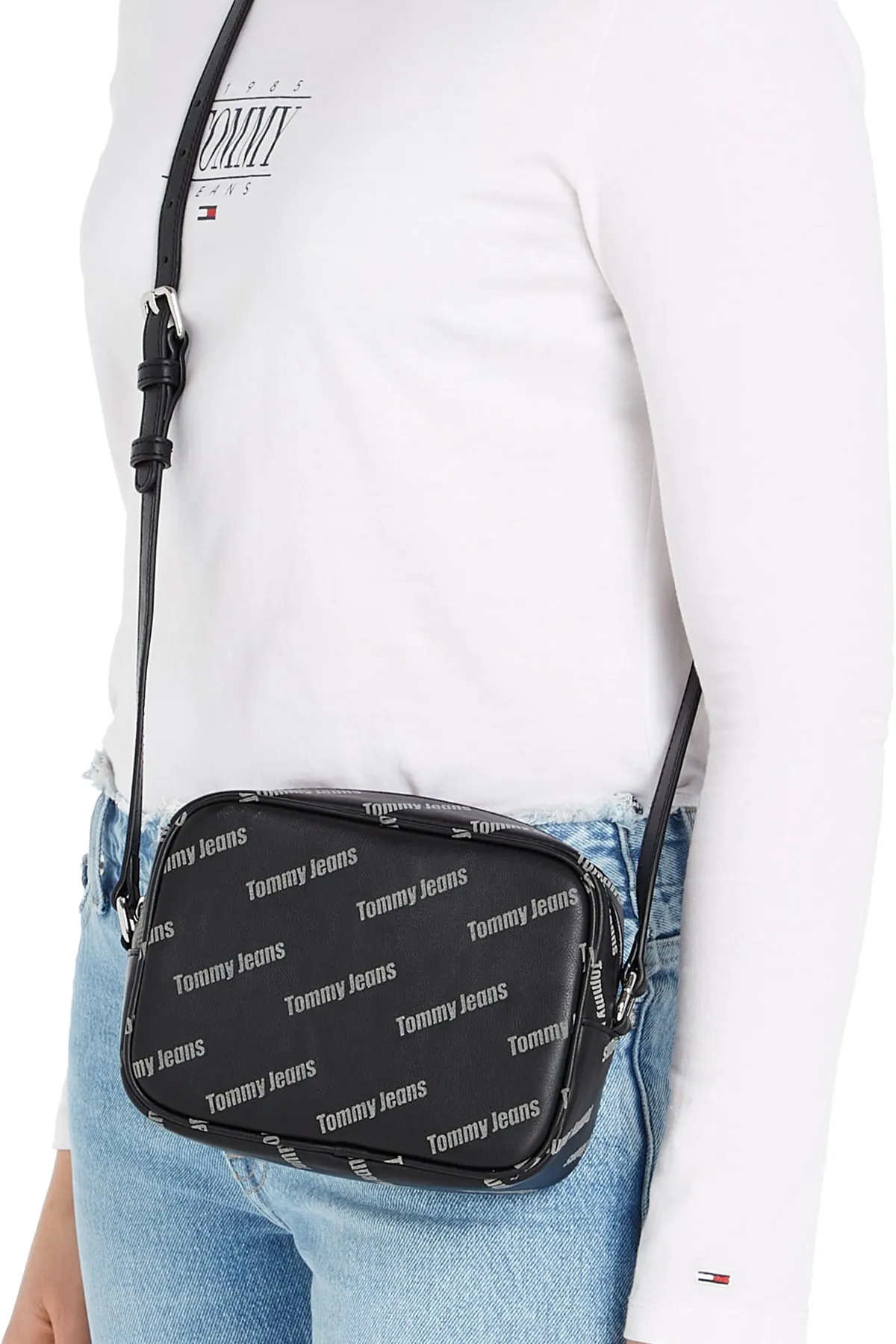 Tommy Hilfiger  Umhängetasche Damen/Mädchen Schwarz Allover Print