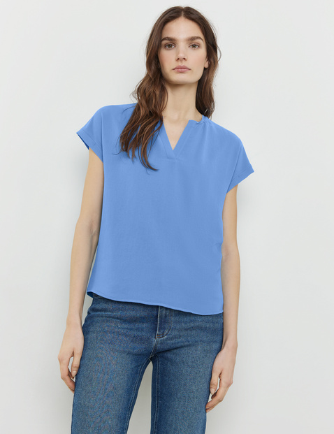 Blusenshirt mit Chiffon-Layer