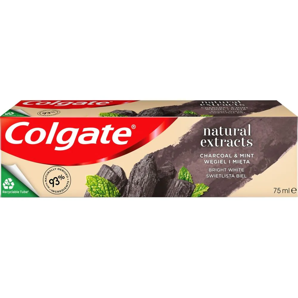 Οδοντόκρεμα Colgate Natural Extracts Charcoal + White
