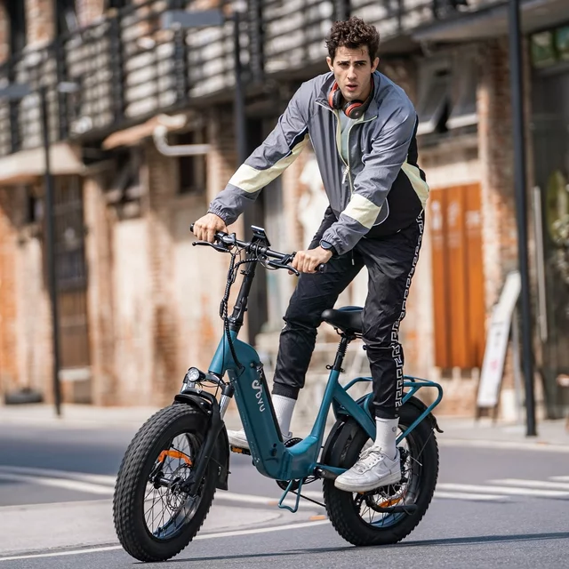 DYU 20 4.0 Fat Tire Electric Bike for Adults, 500W 48V 14AH, LG Battery, Shimano 7-Speed, Foldable E Bike
